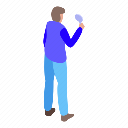 Auction, participant, isometric icon - Download on Iconfinder