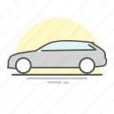 audi, car, line icon, transportation, vehicle 