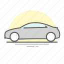 audi, car, line icon, transportation, vehicle 