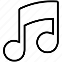 audio, music, note, quaver, song, sound, ui