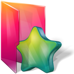 Aurora, favorites, folder, star icon - Free download