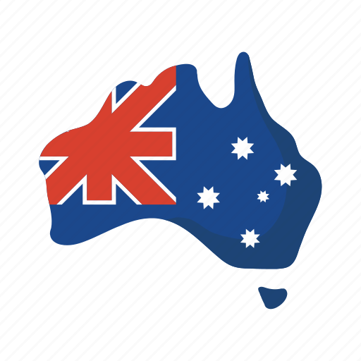 Australia, colorful, continent, flag, landmark, map, object icon - Download on Iconfinder