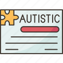 autism, card, identification, support, help