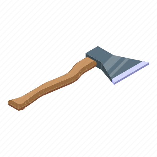 Camp, axe, isometric icon - Download on Iconfinder