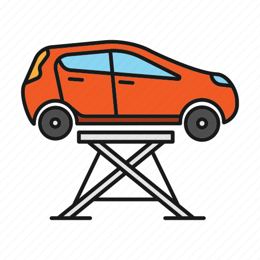 Automobile, car, jack, lift, maintenance, repair, vehicle icon - Download on Iconfinder