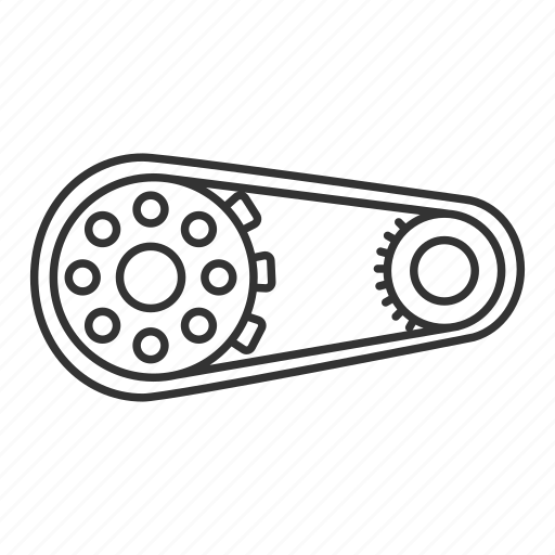 Belt, chain, chainwheel, gear, sprocket, vehicle, wheel icon - Download on Iconfinder
