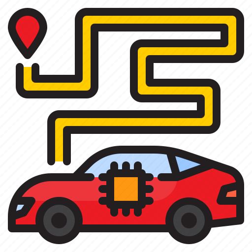 Automatic, car, autonomous, location, ship, technology icon - Download on Iconfinder
