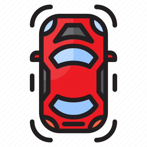 Autonomous, safety, sensor, vehicle, automatic, car icon - Download on Iconfinder
