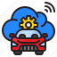 cloud, car, control, gear, vehicle 