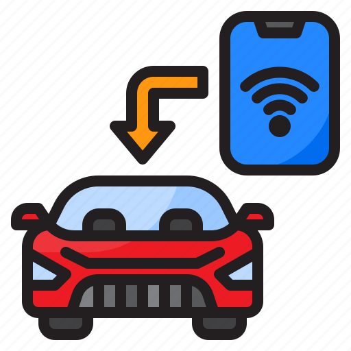 Mobile, application, control, car, technology icon - Download on Iconfinder