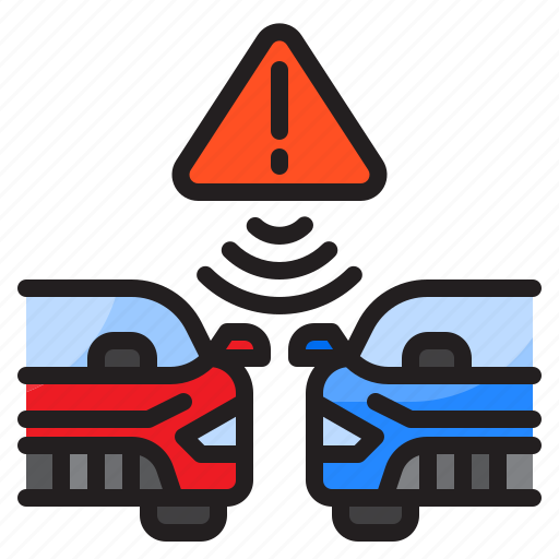 Warning, autonomous, sensor, vehicle, safety icon - Download on Iconfinder