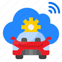cloud, car, control, gear, vehicle