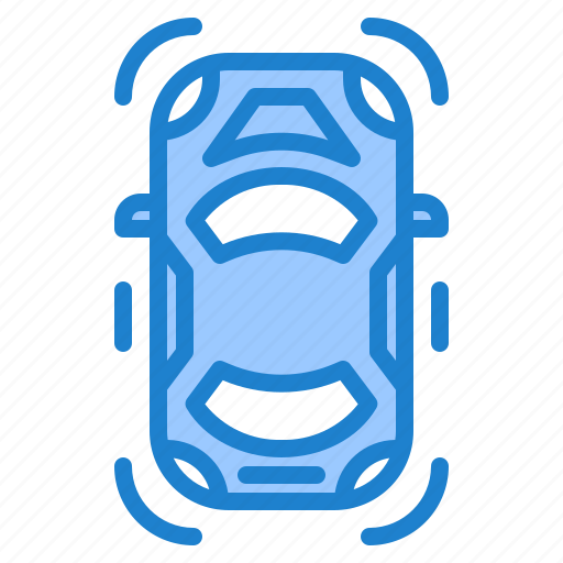 Autonomous, safety, sensor, vehicle, automatic, car icon - Download on Iconfinder