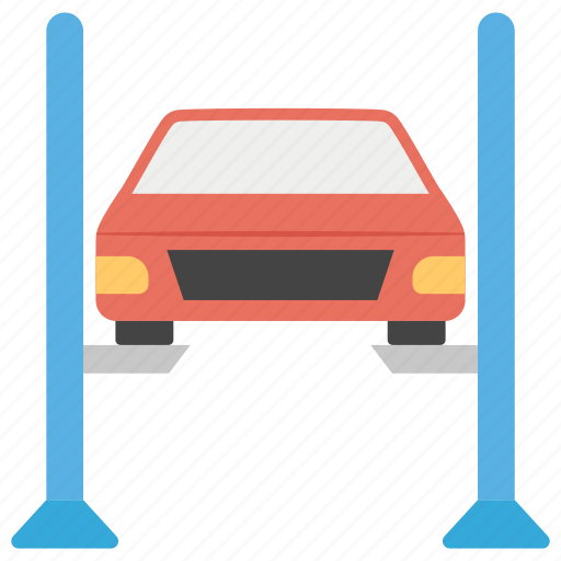 Automotive repair, car jack, car repair services, check fix, jack lift, lifted vehicle icon - Download on Iconfinder