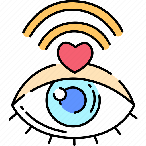 Sound, asmr, eye, wath, video, heart icon - Download on Iconfinder