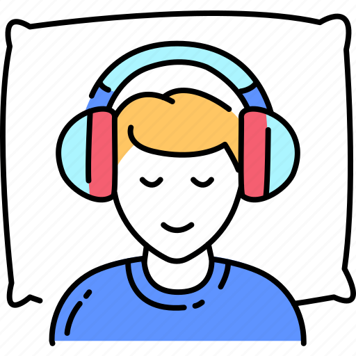 Sound, listen, music, asmr, man, sleep icon - Download on Iconfinder