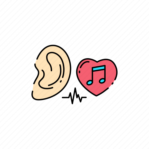 Sound, asmr, music, heart, ear, multimedia icon - Download on Iconfinder