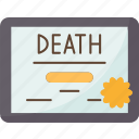 death, certificate, deceased, official, documents
