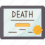death, certificate, deceased, official, documents 