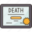 death, certificate, deceased, official, documents 