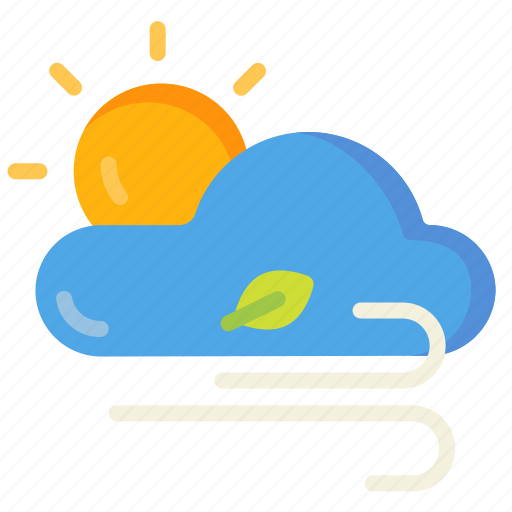 Cloud, cloudy, sun, weather, wind icon - Download on Iconfinder