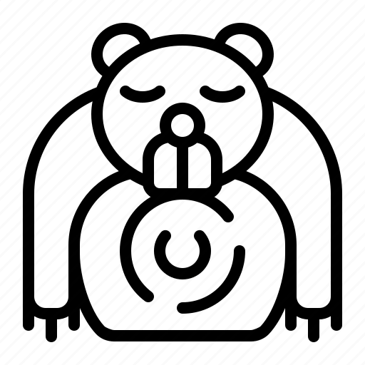 Bear, bears, teddy, panda, hibernate, sleep, autumn icon - Download on Iconfinder