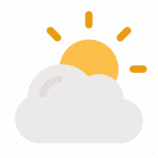 Overcast, cloudy, weather, cloud, sun, forecast icon - Download on Iconfinder