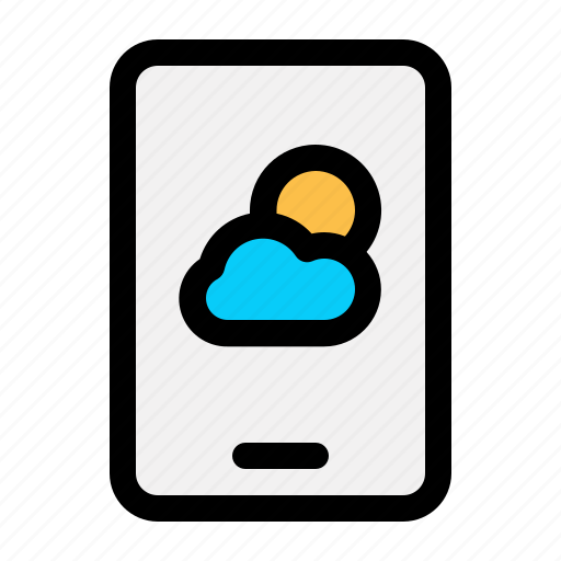 Forecast, weather, app, sun, cloud, phone icon - Download on Iconfinder