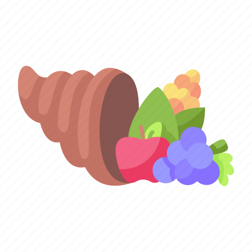 Cornucopia, thanksgiving, abundance, fruit icon - Download on Iconfinder