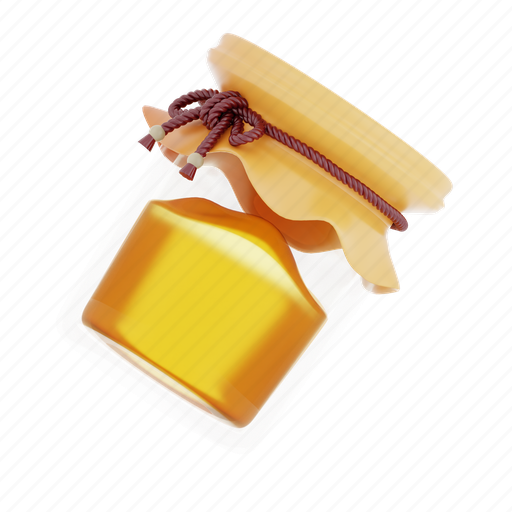 Autumn, honey, bottle 3D illustration - Download on Iconfinder