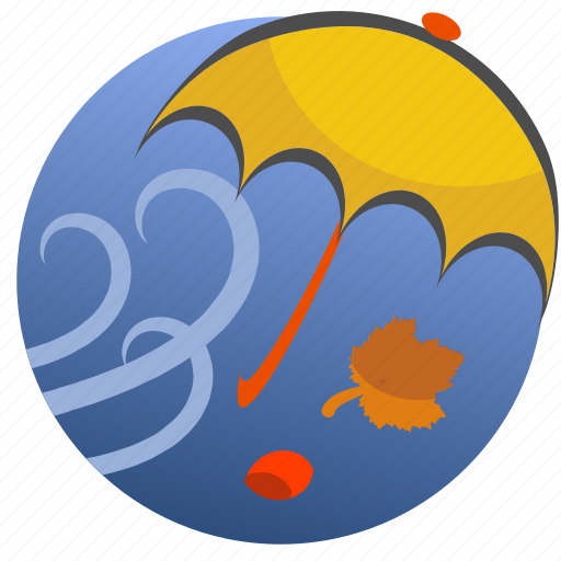 Autumn, leaves, umbrella, wind, leaf, nature, weather icon - Download on Iconfinder