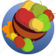 apples, autumn, eating, food, leave, plate, vegetable 