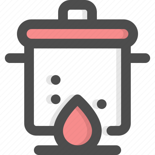 Boil, boiling, cooking, kitchen, kitchenware, pot icon - Download on Iconfinder