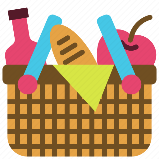 Autumn, picnic, basket, food, camping, nature icon - Download on Iconfinder