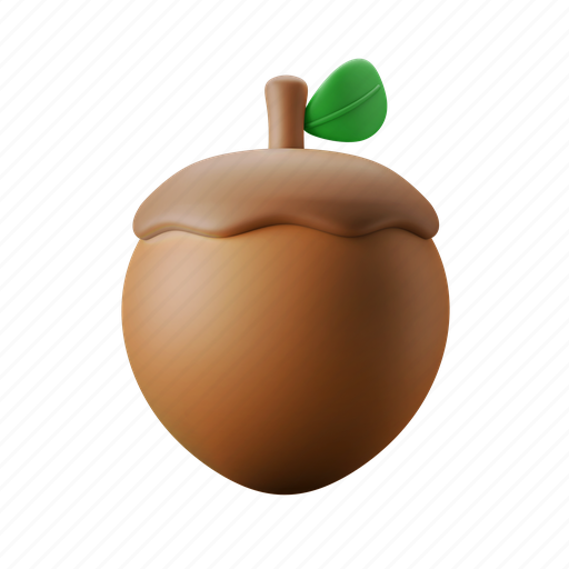 Hazelnut, organic, seed, healthy, vegetarian 3D illustration - Download on Iconfinder