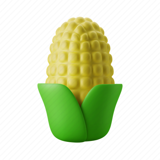 Corn, maize, farm, agriculture, harvest 3D illustration - Download on Iconfinder