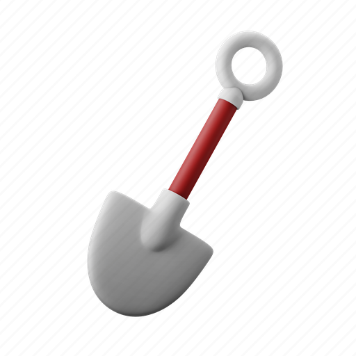 Shovel, dig, spade, tool, gardening 3D illustration - Download on Iconfinder