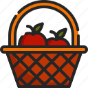 basket, food, fruit, garden, harvest, natural
