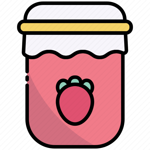 Jam, food, sweet, jar, healthy, strawberry, fresh icon - Download on Iconfinder