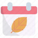 calendar, date, autumn, season, weather, fall, leaf