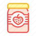 strawberry, jam, autumn, season, jar, objects