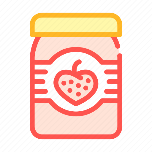 Strawberry, jam, autumn, season, jar, objects icon - Download on Iconfinder