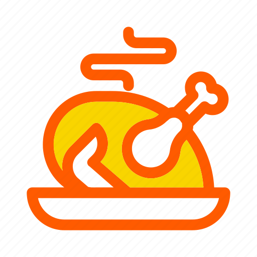 Autumn, bbq, chicken, fall, food, rost, thanksgiving icon - Download on Iconfinder