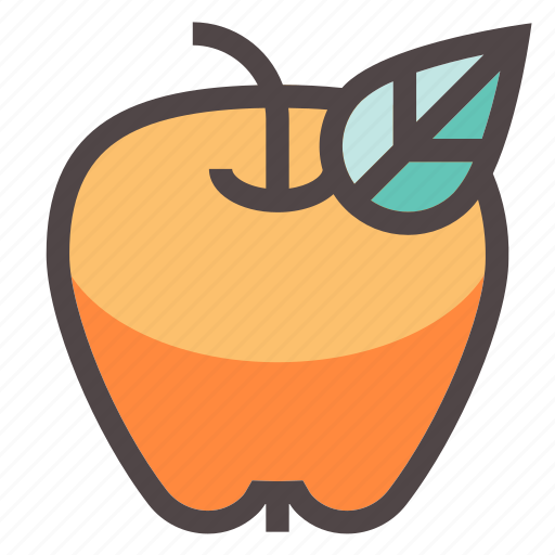 Apple, autumn, diet, fall, fruit, healthy, leaf icon - Download on Iconfinder