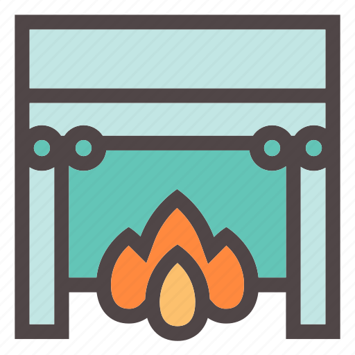 Autumn, chill, fireplace, home, hugge, interior, warm icon - Download on Iconfinder
