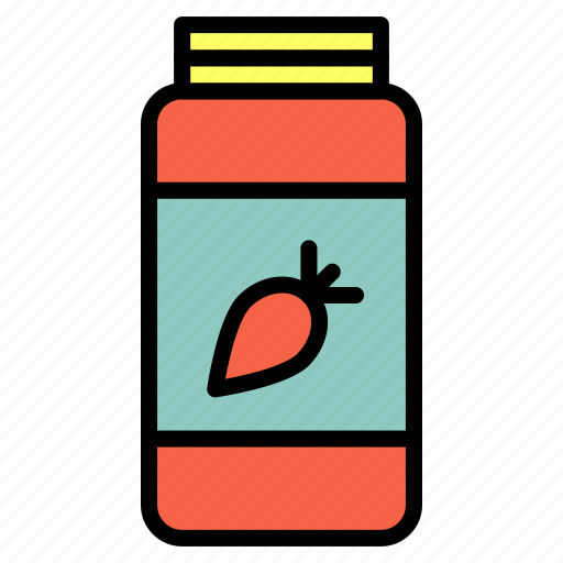 Berry, container, drink, glass, jar, mason, sticker icon - Download on Iconfinder