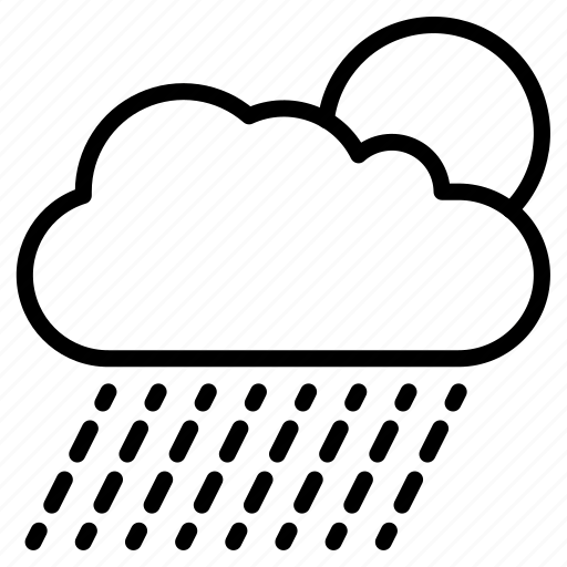 Cloud, precipitation, rainfall, raining, shower, sun icon - Download on Iconfinder