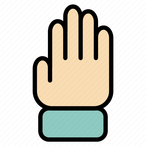 Fingers, five, gesture, hand, human, stop icon - Download on Iconfinder