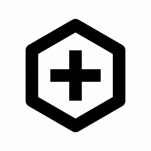 Hexagon, plus, add, new, create, tick, status icon - Download on Iconfinder