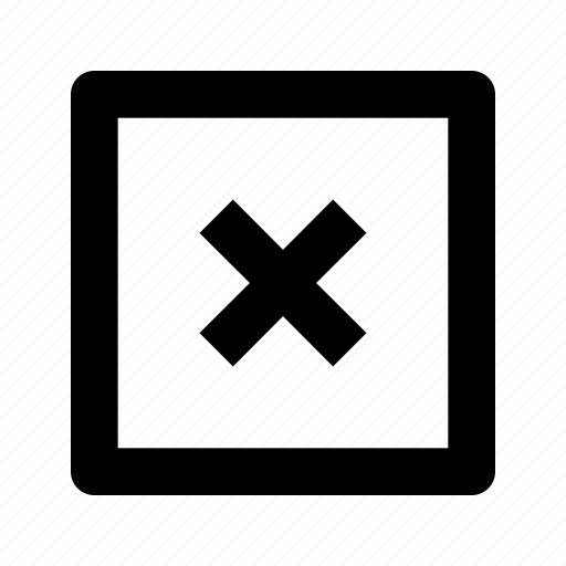 Square, cross, delete, remove, cancel, tick, status icon - Download on Iconfinder